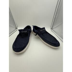 Mens Nautica Rushford Navy Blue Lightweight Textured Loafers Shoes Size 12